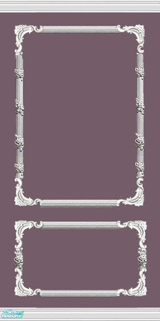 Sims 2 — Fancy Dbl. Frame Set - Mauve by Halfcreek — created by Halfcreek