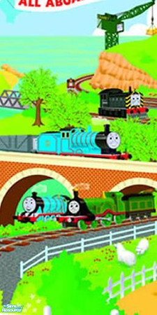Sims 2 — Thomas the Tank Engine Mural - Part 3 by brittie — Part 3 of 4. Enjoy!