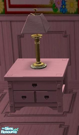 Sims 2 — Hello Kitty Flowers Set Living Room - Pink Table Lamp by Bury me deep inside your heart — 