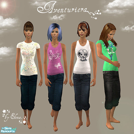 Sims 2 — Aventuriera by Elena. — New adventures await this summer! Be prepared with the perfect outfit! The mesh was