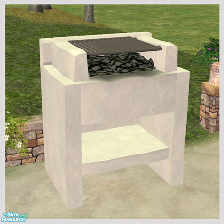 Sims 2 — Rustic Stone Garden - BBQ - 02 by Shakeshaft — Part of the first recolour set of the BBQ, Chimnea and Curved
