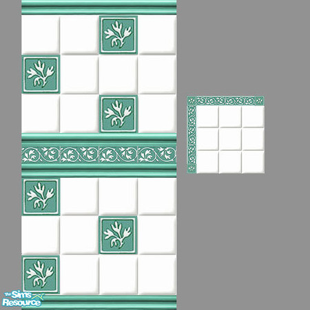 Sims 2 — Seafoam Tile Set by Halfcreek — created by Halfcreek