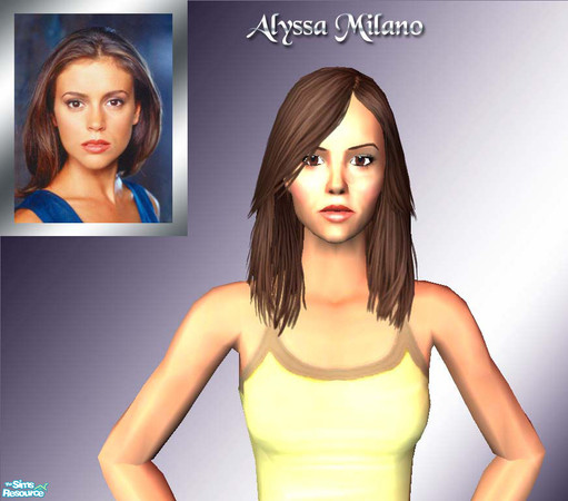 Sims 2 — Alyssa Milano by SQK — **Women of \'Charmed\' Series**<br> The 3rd sister, \'Phoebe\' played by Alyssa