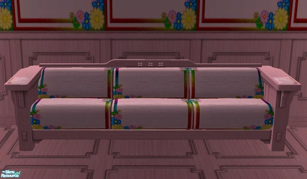 Sims 2 — Hello Kitty Flowers Set Living Room - Flowers Sofa III by Bury me deep inside your heart — 
