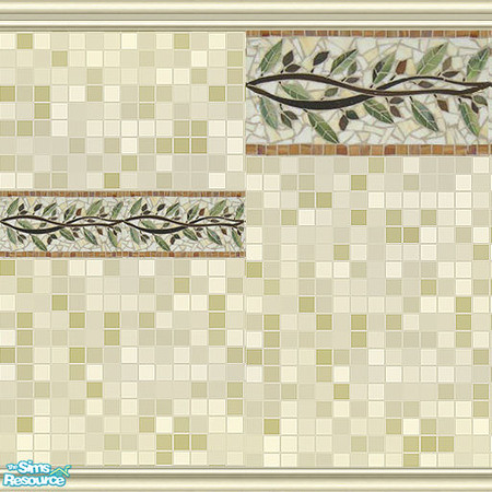 Sims 2 — Mosaic Olive Branch Set by Halfcreek — created by Halfcreek