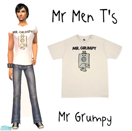 Sims 2 — Mr Men Tees - Outfits for guys - Mr Grumpy by 06bek — 
