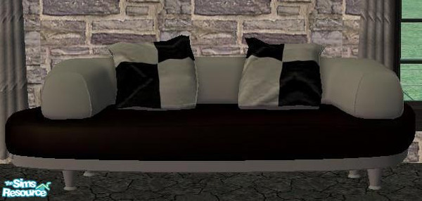 Sims 2 — Modern Set Livingroom In Black & Gray - Sofa Black & Gray 3 by Bury me deep inside your heart — 