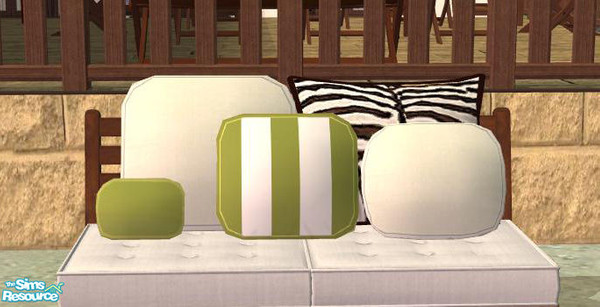 Sims 2 — PB Bali Outdoor Seating - Pillowset by ShinoKCR — You will need an Invisible Block (uploaded in the Bali Outdoor