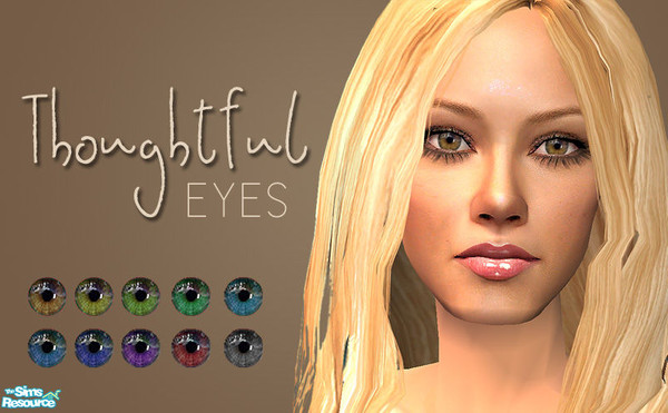 Sims 2 — Thoughtful Eyes by 06bek — 10 clear eyecolours.
