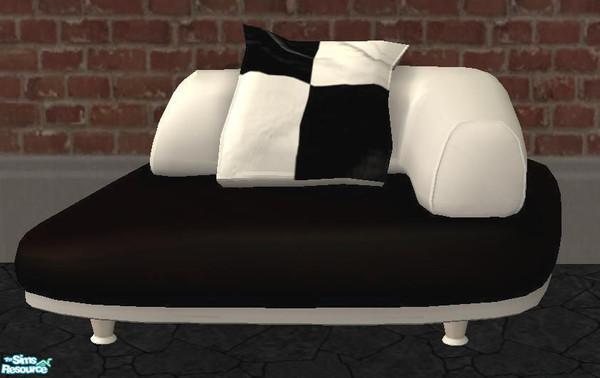 Sims 2 — Modern Set Living Room In Black & White - Sofa Black & White 2 by Bury me deep inside your heart — 