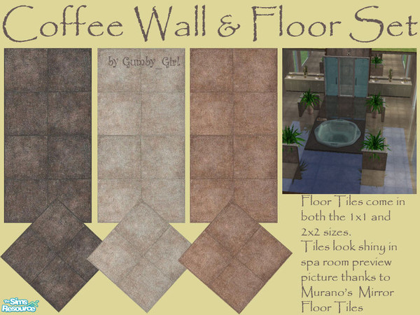 Sims 2 — Bathroom Wall and Floor Set by Gumby_Girl — A set of 3 walls and 6 matching floor tiles for your sims