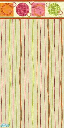 Sims 2 — Candy Striper wall 1 by tamlfra — 1 of 3 walls to match my Candy Striper bedding.