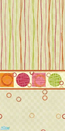Sims 2 — Candy Striper wall 3 by tamlfra — 1 of 3 walls to match my Candy Striper bedding.