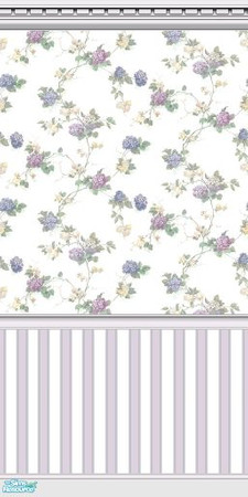 Sims 2 — Fanciful Flowers Wall 1 by tamlfra — 1 of 3 walls to match my Fanciful Flowers bedding.