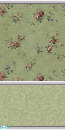 Sims 2 — Willow wall 1 by tamlfra — 1 of 3 walls that match my Willow bedding.