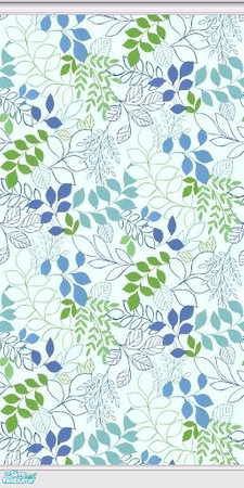 Sims 2 — Modern Blues wall 2 by tamlfra — 1 of 3 wallpapers made to match my Modern Blues bedding.