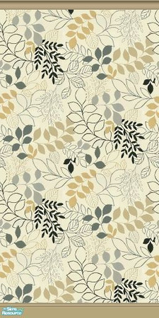 Sims 2 — Modern Nature wall 2 by tamlfra — 1 of 3 wallpapers made to match my Modern Nature bedding.