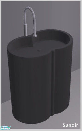 Sims 2 — Sunair T593 DRM Sink (black) by Sunair — Sunair T593 DRM Sink (black) of DRM Bathroom A - Recolor set 1