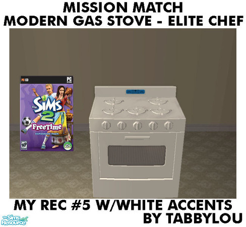Sims 2 — TL - MM EliteChefHomeRange Recolor05WhWh by TabbyLou — My Recolor #5 Wood with White Accents, White Top etc and