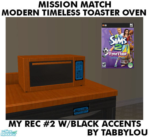 Sims 2 — TL - MM TimelessToasterOven Recolor02BlkWd by TabbyLou — My Recolor #2 Wood with Black Accents Recolor of