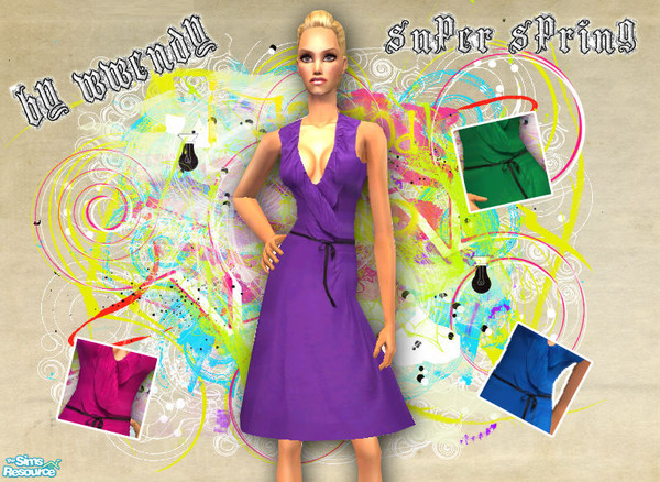 Sims 2 — Super Spring by wwendy — We\'re in spring, and I made 4 cute dresses for your female adult sims :)