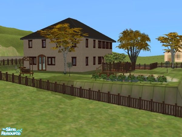 Sims 2 — Seasons homes - Autumn Rise by sk8rboy3000 — includes fishing pond and everything else a house needs to be a