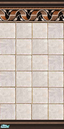 Sims 2 — Brown Mosaic Tile by Halfcreek — created by Halfcreek