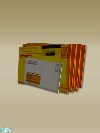 Sims 2 — Mt Lodge Series - Stacked Bills - 01 by Shakeshaft — Part of a recolour set of extras for the Mt Lodge Series,