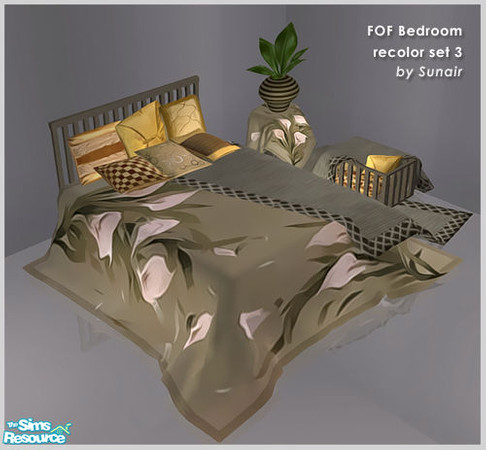 Sims 2 — FOF Bedroom - Recolor set 3 by Sunair — FOF Bedroom - Recolor set 3 (darkwood)