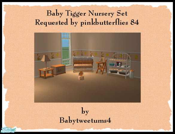 Sims 2 — Baby Tigger Nursery by babytweetums4 — Here is a request from pinkbutterflies 84. This set includes baby