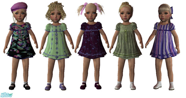Sims 2 — Dresses for toddlers by giasims — I love this mesh I couldn\'t resist some more recolors. You can find the mesh