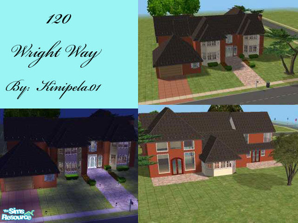 Sims 2 — 120 Wright Way by Kinipela01 — A nice, large home designed for a large family. I used a house plan I found in a