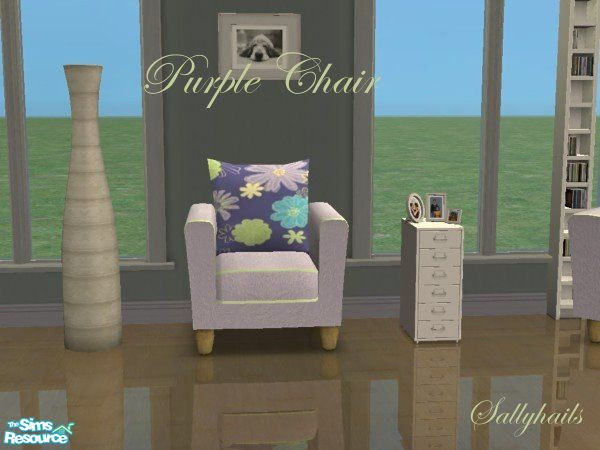 Sims 2 — Purple Seating Set - Chair by sallyhails — Recolour of Holysimoly\'s Arizona seating set using texture supplied