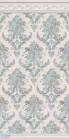 Sims 2 — Blue & Gray Damask by Halfcreek — created by Halfcreek