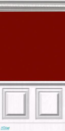 Sims 2 — Cherry Red Paint with Double Coffer in White Wood by jessdrakesims — Part of the \"Cherry Pie\" Paint