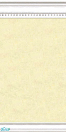 Sims 2 — jsf2CBSunYellow by jsf — Crisp, white, bead embellished, Cottage mouldings hold a mottled, light yellow, pastel