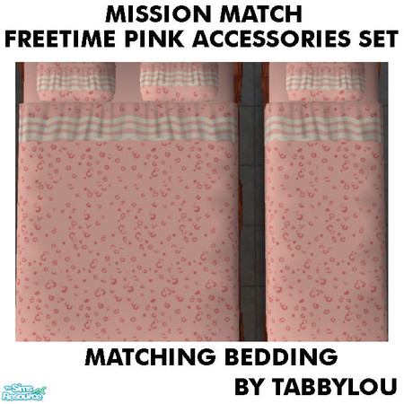 Sims 2 — TL - MM FTPink Accessories Bedding by TabbyLou — Bedding to match the FT Pink Ingame recolor sets. Enjoy!