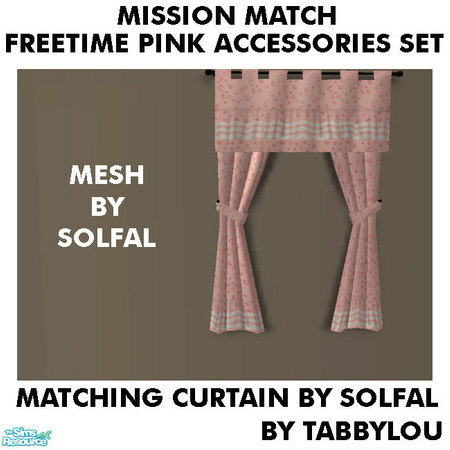 Sims 2 — TL - MM FTPink Accessories CurtainBySolfal by TabbyLou — Recolor of Solfal\'s Xmas Curtain to match the FT