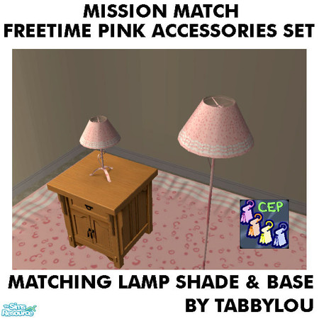 Sims 2 — TL - MM FTPink Accessories SCI Lamp by TabbyLou — Recolor of Social Climbing Ivy Floor & Table Lamp (this