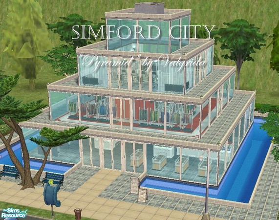 Sims 2 — Simford City Pyramid by Valgrida — Simford City community lot \"Pyramid\" is a lovely seashore