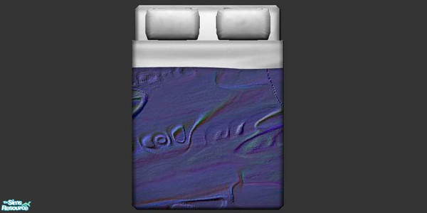 Sims 2 — Blue Paint Bedding by briachant — Blue Paint Bedding