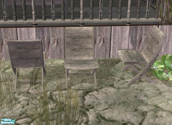 Sims 2 — PB Bali Outdoor Recolor distressed grey - Chair 02 by ShinoKCR — 