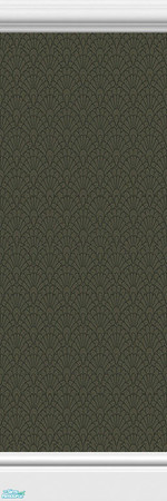 Sims 2 — Barley Wallpaper - Green by sailfindragon — Green Barley Wallpaper with White Wood Kick and Crown.