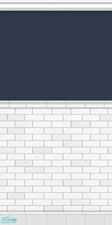 Sims 2 — Metro Subway Tile Walls - Navy by phoenix_phaerie — A chic and metropolitan subway tile wall.