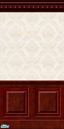 Sims 2 — Satin Floral Wallpaper Set - Opal by TrailRunner782 — Elegance comes to mind when a sim has walls like these.