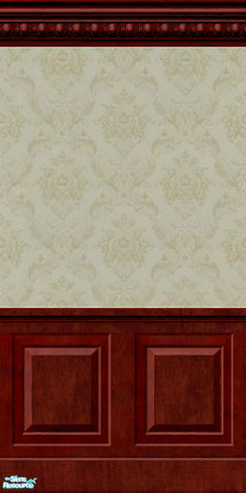 Sims 2 — Satin Floral Wallpaper Set - Pale Green by TrailRunner782 — Elegance comes to mind when a sim has walls like