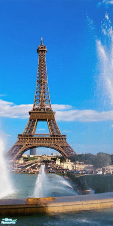 Sims 2 — Eiffel Tower in Spring Wall Mural - Panel 3 by TrailRunner782 — The Eiffel Tower in Paris is a beautiful