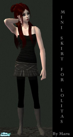 Sims 2 — Set Mini Skirt For Lolitas - Gray by Bury me deep inside your heart — 