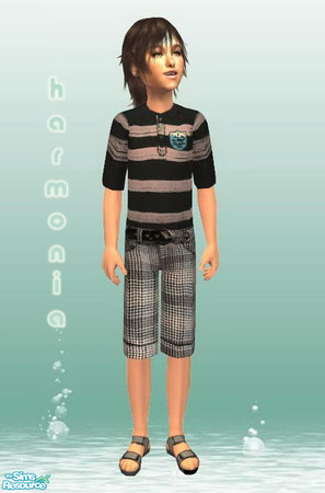 Sims 2 — Diesel Shirt & Quiksilver Short by Harmonia — 