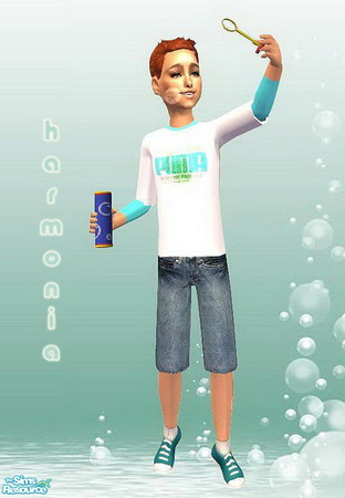 Sims 2 — Puma Shirt & Jean by Harmonia — 